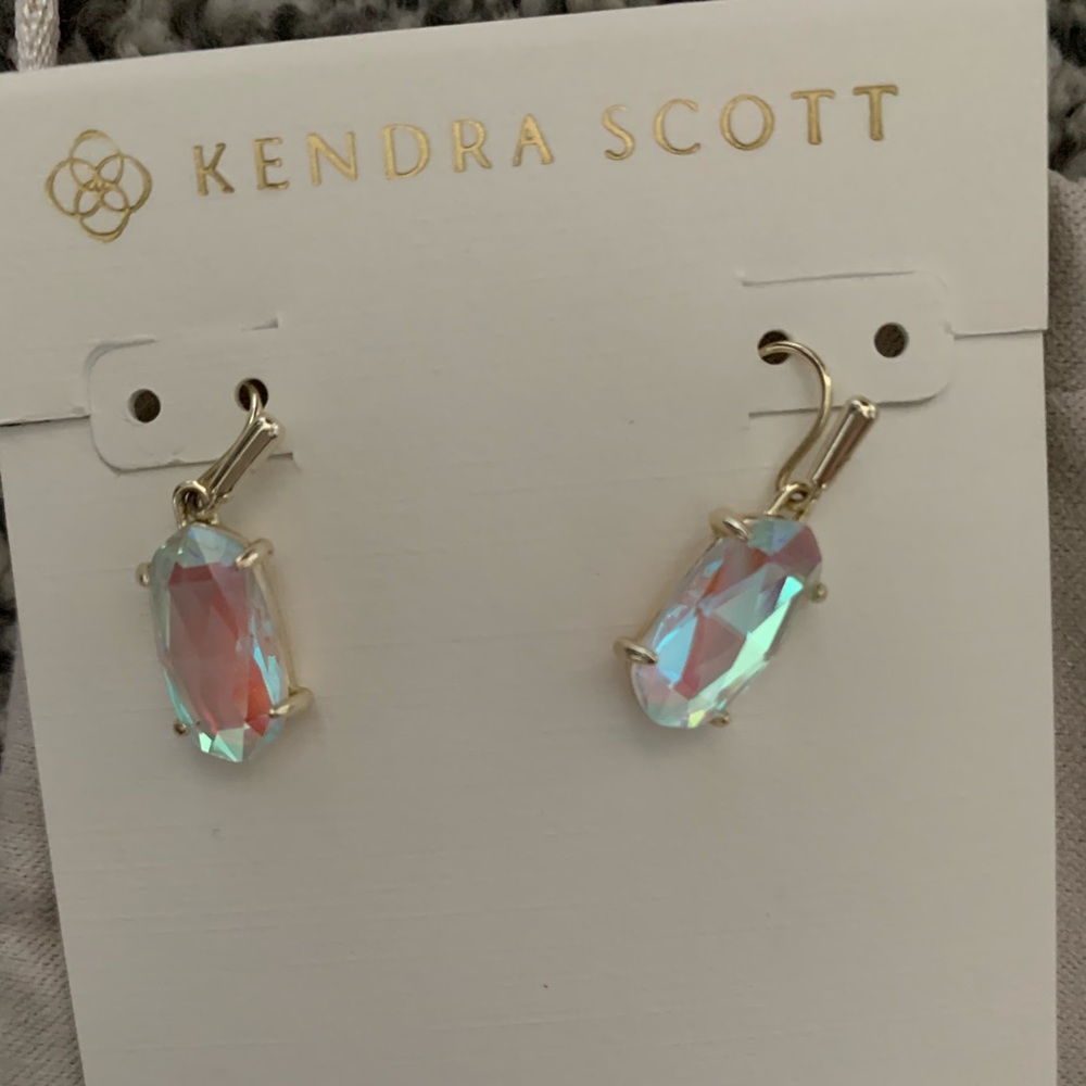 Kendra Scott Drop Earrings Dichroic Glass